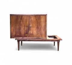 Branco Preto Bar with Side Table in Hardwood Glass Branco e Preto 1950s Lot 383A - 4302113
