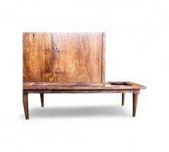  Branco Preto Bar with Side Table in Hardwood Glass Branco e Preto 1950s Lot 383A - 4302115