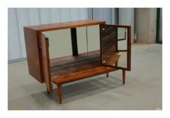  Branco Preto Brazilian Bar with Side Table in Hardwood and Glass by Branco e Preto c 1950 s - 3821309