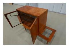  Branco Preto Brazilian Bar with Side Table in Hardwood and Glass by Branco e Preto c 1950 s - 3821316