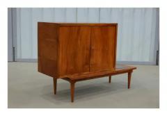  Branco Preto Brazilian Bar with Side Table in Hardwood and Glass by Branco e Preto c 1950 s - 3821330