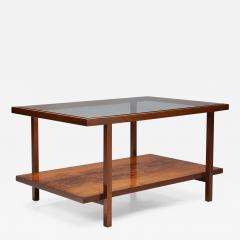  Branco Preto Rectangular Branco and Preto Wooden Coffee Table Brazil 1960s - 2139092