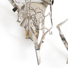  Brand Van Egmond William Brand pair of Delphinium sconces for Brand Van Egmond nickel finish  - 4456083