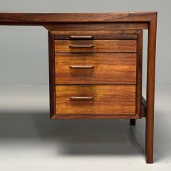  Brande M belfabrik Henry Rosengren Danish Mid Century Modern Floating Desk Brazilian Rosewood - 3534546