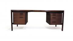  Brande M belfabrik Henry Rosengren Hansen Danish Rosewood Executive Desk - 1203711