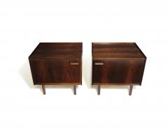  Brande M belfabrik Pair Ib Kofod Larsen for Brandi Moblefabrik Brazilian Rosewood Nightstands - 4235494