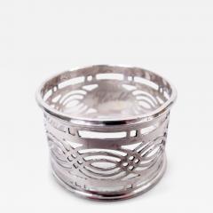  Britton Gould Co Set of 6 English Art Deco Classical Sterling Silver Napkin Rings 1926 - 4546054