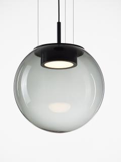  Brokis Large Orbis 500 in Smoke Grey Blown Glass Pendant Lamp for Brokis - 2903229