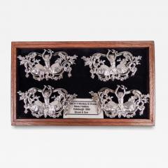  Brook Son Set of 4 Scottish Victorian Drumming Monkey Place Card Holders 1899 - 4426841