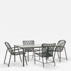  Brown Jordan Furniture Brown Jordan Tamiami Dining Set with Dining Table and Four Armchairs 1960s - 4591885