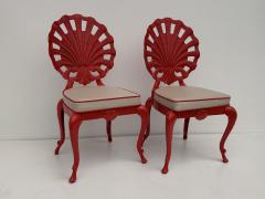  Brown Jordan Furniture Set of Eight Aluminum Venitian Grotto Style Shell Back Chairs - 4699623