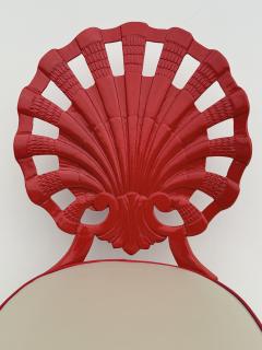  Brown Jordan Furniture Set of Eight Aluminum Venitian Grotto Style Shell Back Chairs - 4699625