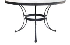  Brown Jordan Furniture Vintage Brown Jordan Aluminum Outdoor Round Table with Four Chairs - 4554933