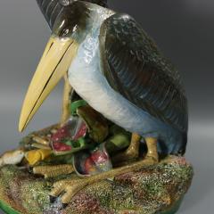  Brown Westhead Moore Co Brown Westhead Moore Co Majolica Storks Vase - 4112924