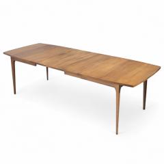  Broyhill Brasilia Broyhill Brasilia Mid Century Expanding Walnut Dining Table with 3 Leaves - 4347215