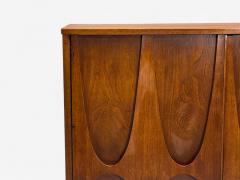  Broyhill Brasilia Broyhill Brasilia Mid Century Modern Walnut Brass Highboy USA 1960s - 4124526