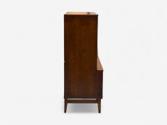  Broyhill Brasilia Broyhill Brasilia Mid Century Modern Walnut Brass Highboy USA 1960s - 4124530