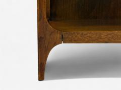  Broyhill Brasilia Broyhill Brasilia Mid Century Modern Walnut Brass Nightstands USA 1960s - 4124640