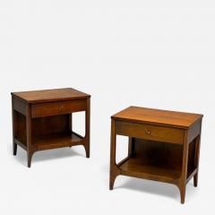  Broyhill Brasilia Broyhill Brasilia Mid Century Modern Walnut Brass Nightstands USA 1960s - 4125290