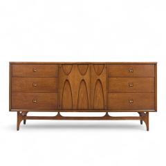  Broyhill Brasilia Broyhill Brasilia Mid Century Walnut 9 Drawer Lowboy Dresser - 4312599