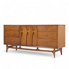  Broyhill Brasilia Broyhill Brasilia Mid Century Walnut 9 Drawer Lowboy Dresser - 4312601