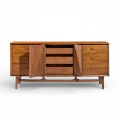  Broyhill Brasilia Broyhill Brasilia Mid Century Walnut 9 Drawer Lowboy Dresser - 4520909