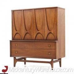  Broyhill Brasilia Broyhill Brasilia Mid Century Walnut Armoire Gentlemans Chest - 3462946