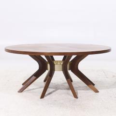  Broyhill Brasilia Broyhill Brasilia Mid Century Walnut Cathedral Coffee Table - 4202320