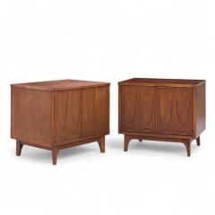  Broyhill Brasilia Broyhill Brasilia Mid Century Walnut Commode Nightstands Pair - 4265019