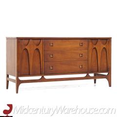  Broyhill Brasilia Broyhill Brasilia Mid Century Walnut Credenza and Hutch - 3689785