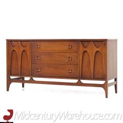  Broyhill Brasilia Broyhill Brasilia Mid Century Walnut Credenza and Hutch - 3689788