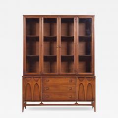  Broyhill Brasilia Broyhill Brasilia Mid Century Walnut Credenza and Hutch - 3698683