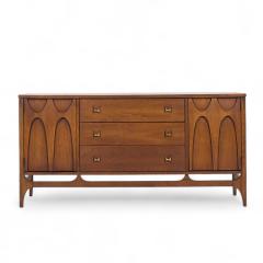  Broyhill Brasilia Broyhill Brasilia Mid Century Walnut Credenza and Hutch - 4257143