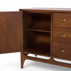  Broyhill Brasilia Broyhill Brasilia Mid Century Walnut Credenza and Hutch - 4257144