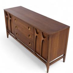  Broyhill Brasilia Broyhill Brasilia Mid Century Walnut Credenza and Hutch - 4257146