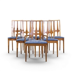  Broyhill Brasilia Broyhill Brasilia Mid Century Walnut Dining Chairs Set of 6 - 4702358
