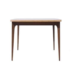  Broyhill Brasilia Broyhill Brasilia Mid Century Walnut Expanding Dining Table with 1 Leaf - 3994509