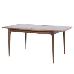 Broyhill Brasilia Broyhill Brasilia Mid Century Walnut Expanding Dining Table with 1 Leaf - 3994510
