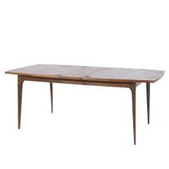  Broyhill Brasilia Broyhill Brasilia Mid Century Walnut Expanding Dining Table with 1 Leaf - 3994515