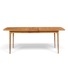  Broyhill Brasilia Broyhill Brasilia Mid Century Walnut Expanding Dining Table with 1 Leaf - 4803800