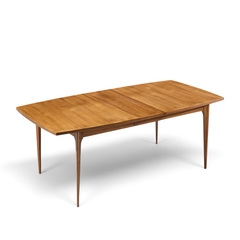  Broyhill Brasilia Broyhill Brasilia Mid Century Walnut Expanding Dining Table with 1 Leaf - 4803808