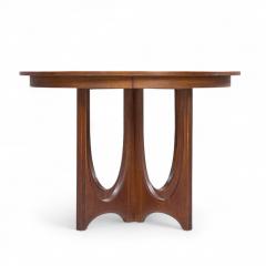  Broyhill Brasilia Broyhill Brasilia Mid Century Walnut Expanding Dining Table with 2 Leaves - 4313829