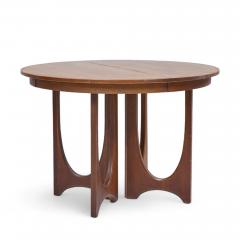 Broyhill Brasilia Broyhill Brasilia Mid Century Walnut Expanding Dining Table with 2 Leaves - 4313833