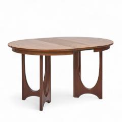  Broyhill Brasilia Broyhill Brasilia Mid Century Walnut Expanding Dining Table with 2 Leaves - 4313834