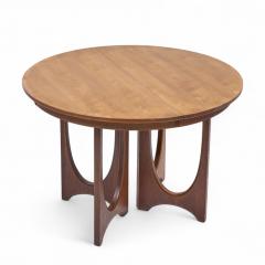  Broyhill Brasilia Broyhill Brasilia Mid Century Walnut Expanding Dining Table with 2 Leaves - 4313835