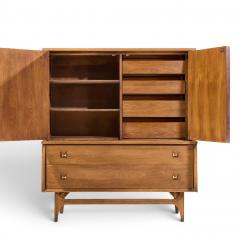  Broyhill Brasilia Broyhill Brasilia Mid Century Walnut Gentlemans Chest - 4625474
