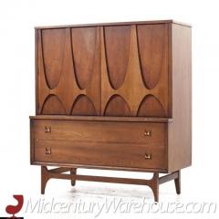  Broyhill Brasilia Broyhill Brasilia Mid Century Walnut Gentlemans Chest Dresser - 3358944