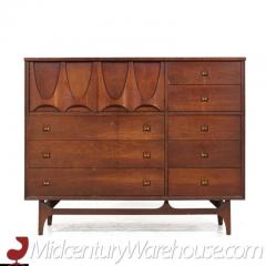  Broyhill Brasilia Broyhill Brasilia Mid Century Walnut Magna Highboy Dresser - 3504145