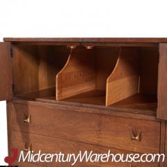  Broyhill Brasilia Broyhill Brasilia Mid Century Walnut Magna Highboy Dresser - 3504294