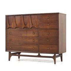  Broyhill Brasilia Broyhill Brasilia Mid Century Walnut Magna Highboy Dresser - 4117409